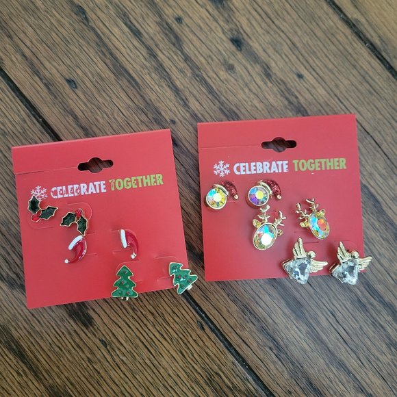 Celebrate Together Christmas Earring Trio (set of 2) - Picture 1 of 5